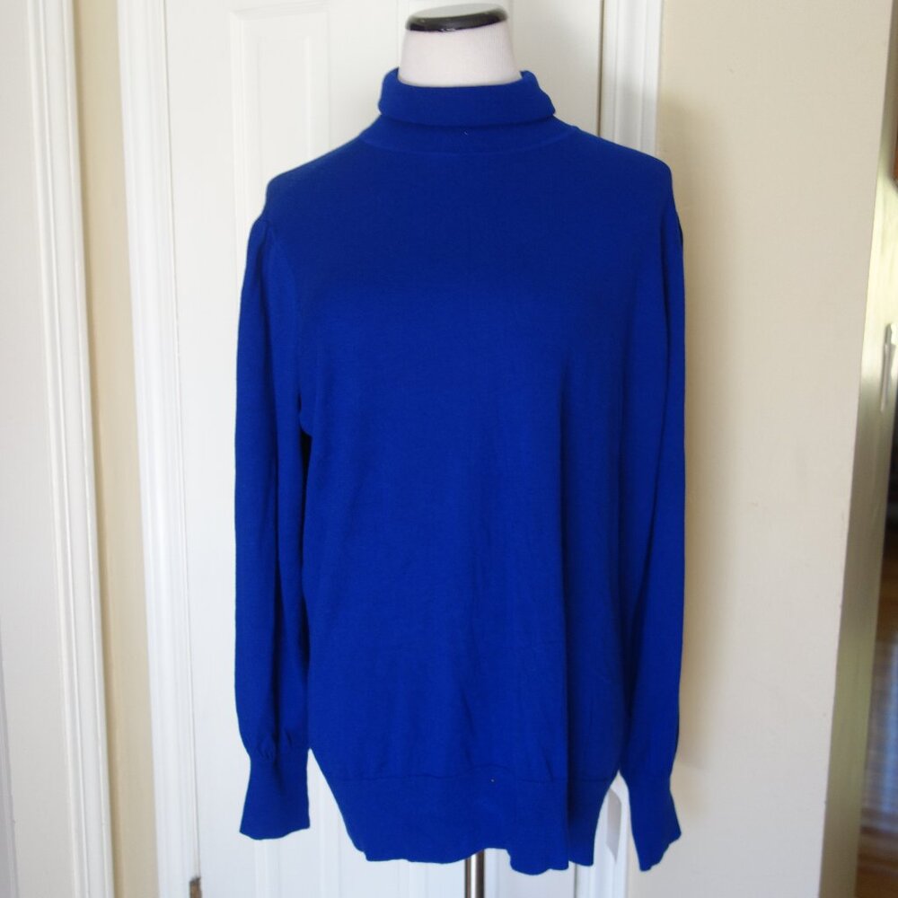 NWT HALOGEN (Nordstrom) Bright Cobalt Blue Turtleneck Sweater – Plus 3X